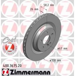 спирачен диск ZIMMERMANN 400.3675.20 