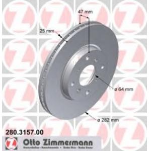 спирачен диск ZIMMERMANN 280.3157.00 