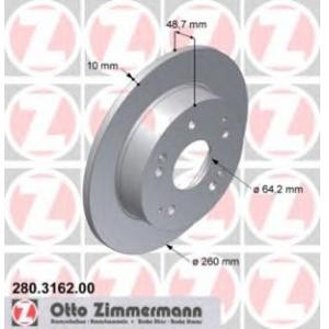 спирачен диск ZIMMERMANN 280.3162.00 