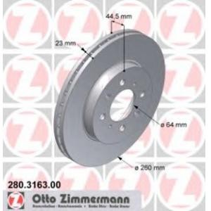 спирачен диск ZIMMERMANN 280.3163.00