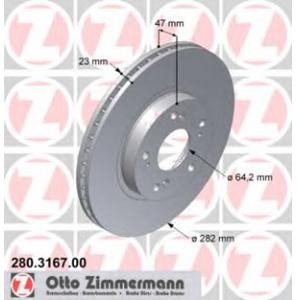 спирачен диск ZIMMERMANN 280.3167.00 