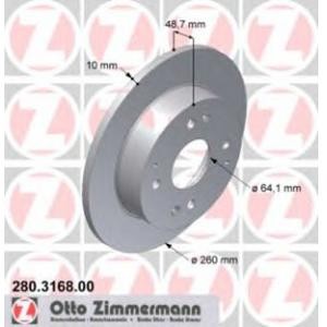 спирачен диск ZIMMERMANN 280.3168.00