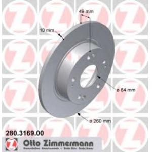 спирачен диск ZIMMERMANN 280.3169.00 