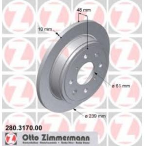 спирачен диск ZIMMERMANN 280.3170.00 