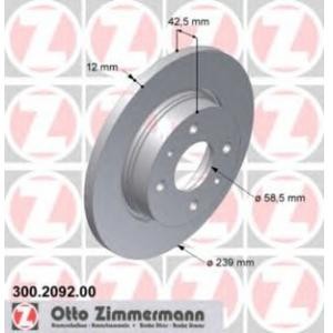 спирачен диск ZIMMERMANN 300.2092.00 