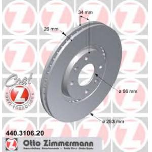 спирачен диск ZIMMERMANN 440.3106.20 