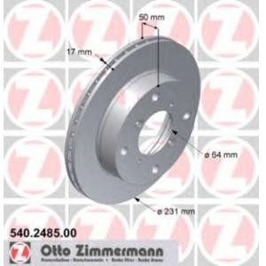 спирачен диск ZIMMERMANN 540.2485.00 