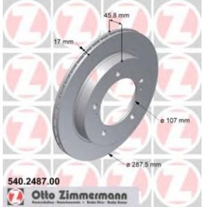 спирачен диск ZIMMERMANN 540.2487.00