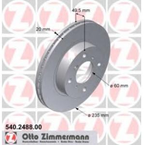 спирачен диск ZIMMERMANN 540.2488.00 