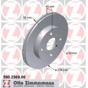 спирачен диск ZIMMERMANN 590.2569.00 