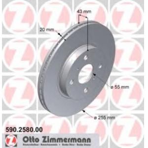 спирачен диск ZIMMERMANN 590.2580.00 