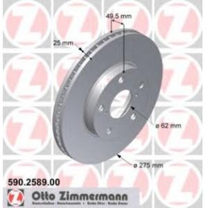 спирачен диск ZIMMERMANN 590.2589.00 