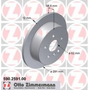 спирачен диск ZIMMERMANN 590.2591.00 