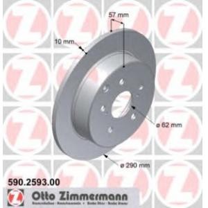спирачен диск ZIMMERMANN 590.2593.00