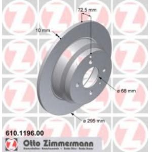 спирачен диск ZIMMERMANN 610.1196.00