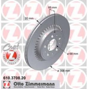 спирачен диск ZIMMERMANN 610.3708.20
