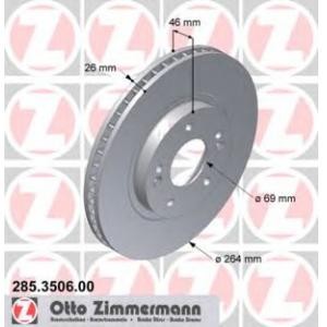 спирачен диск ZIMMERMANN 285.3506.00 