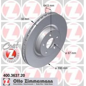 спирачен диск ZIMMERMANN 400.3637.20 