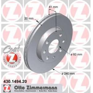 спирачен диск ZIMMERMANN 430.1494.20 