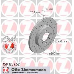 спирачен диск ZIMMERMANN 150.1257.52 