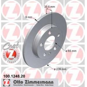 спирачен диск ZIMMERMANN 100.1248.20 
