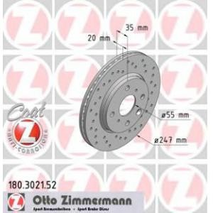 спирачен диск ZIMMERMANN 180.3021.52 