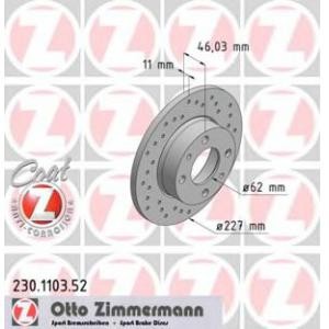 спирачен диск ZIMMERMANN 230.1103.52 