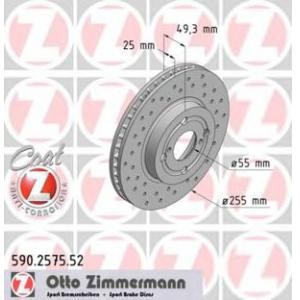 спирачен диск ZIMMERMANN 590.2575.52 