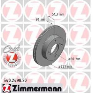 спирачен диск ZIMMERMANN 540.2498.20 