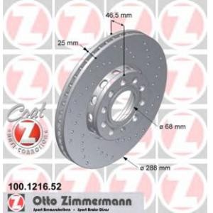 спирачен диск ZIMMERMANN 100.1216.52 