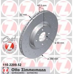 спирачен диск ZIMMERMANN 110.2209.52 