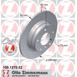 спирачен диск ZIMMERMANN 150.1270.52
