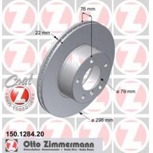 спирачен диск ZIMMERMANN 150.1284.20 
