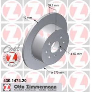 спирачен диск ZIMMERMANN 430.1474.20 