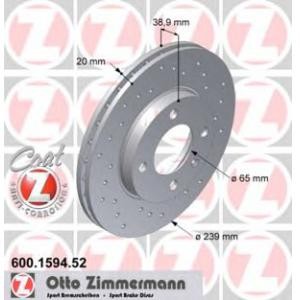 спирачен диск ZIMMERMANN 600.1594.52