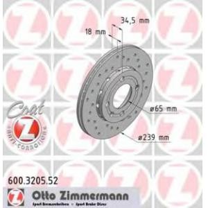 спирачен диск ZIMMERMANN 600.3205.52