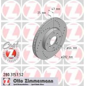 спирачен диск ZIMMERMANN 280.3157.52 