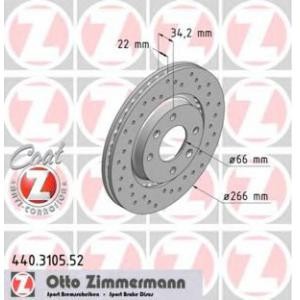 спирачен диск ZIMMERMANN 440.3105.52 