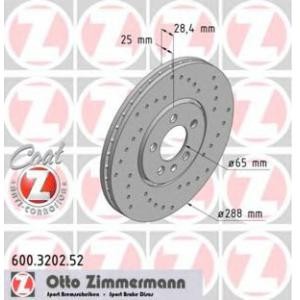 спирачен диск ZIMMERMANN 600.3202.52