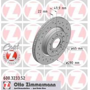 спирачен диск ZIMMERMANN 600.3233.52