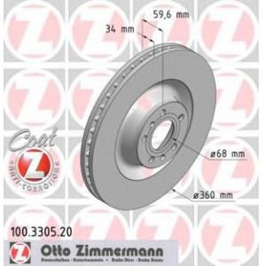 спирачен диск ZIMMERMANN 100.3305.20 