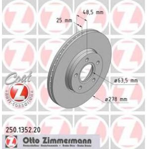 спирачен диск ZIMMERMANN 250.1352.20