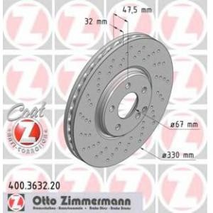 спирачен диск ZIMMERMANN 400.3632.20 