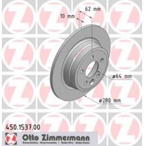спирачен диск ZIMMERMANN 450.1537.00 