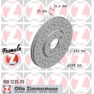спирачен диск ZIMMERMANN 100.1235.70 