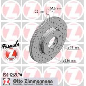 спирачен диск ZIMMERMANN 150.1269.70