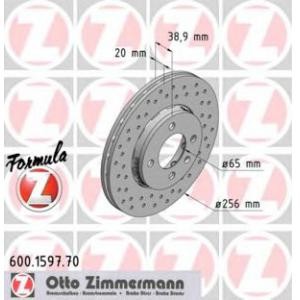спирачен диск ZIMMERMANN 600.1597.70