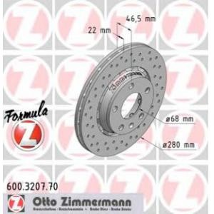 спирачен диск ZIMMERMANN 600.3207.70