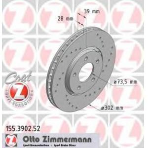 спирачен диск ZIMMERMANN 155.3902.52 