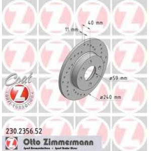 спирачен диск ZIMMERMANN 230.2356.52 